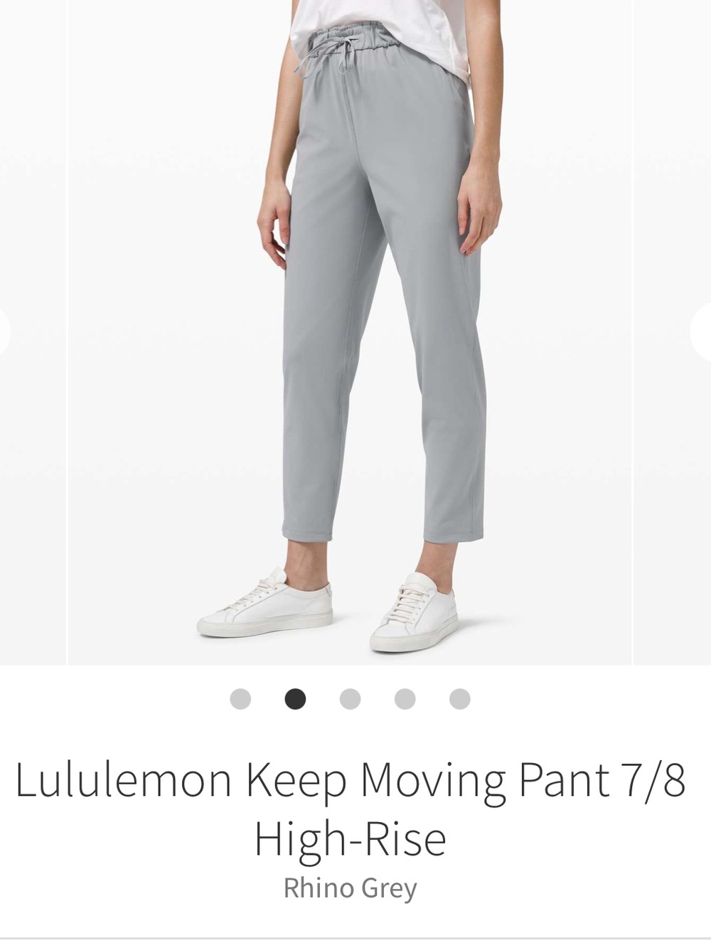 lululemon athletica Keep Moving Pant 7/8 High-Rise in Rhino Grey
